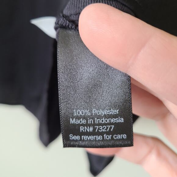 NEW Simply Vera Vera Wang Semi Sheer Women Shirt Blouse XXL Black Roll Tab Sl‎ - Picture 12 of 14